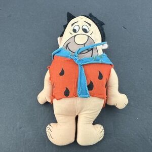 Vintage Fred Flintstone Stuffed Plush Doll 1972 Knickerbocker Hanna-Barbera